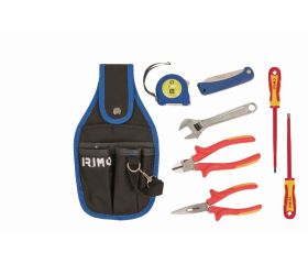 Soporte de tela con juego para electricistas, 7 herramientas | 9022-3-40TS2